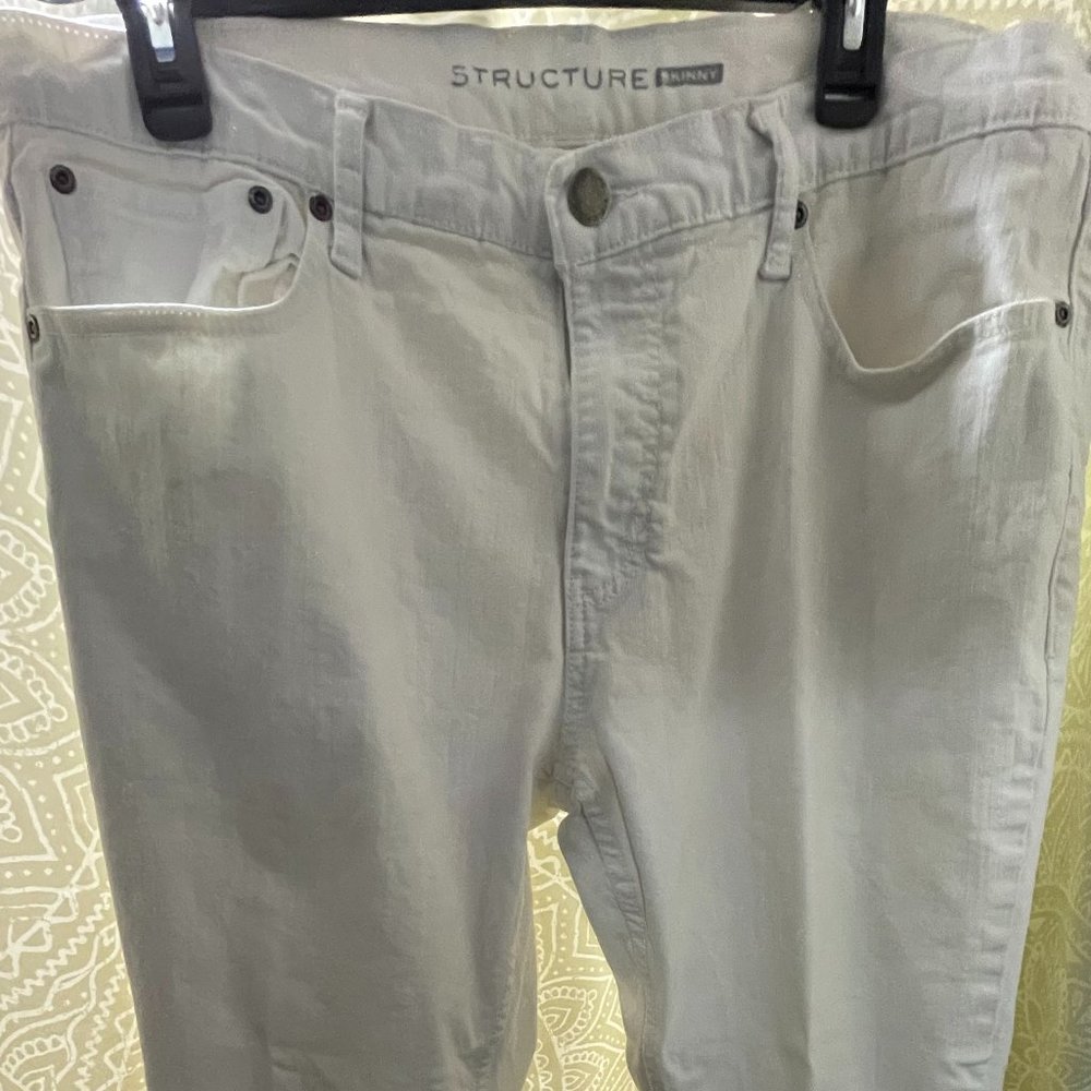 Structure Men's White Skinny Jeans 38x32